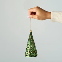 Sur La Table Christmas Tree Glass Ornament, 5.7"