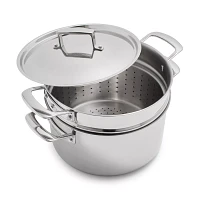 Sur La Table La Marque 84 Stainless Steel Stockpot with Pasta Insert, 8 qt.