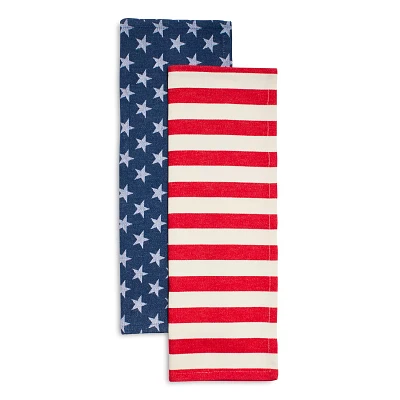 Sur La Table Jacquard Stars & Stripes Kitchen Towels, Set of 2