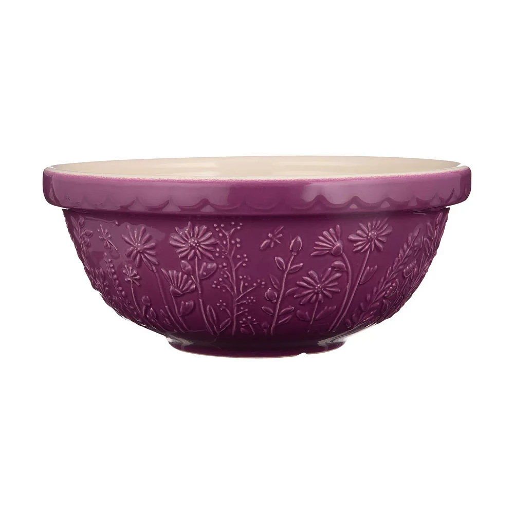 Mason Cash Size Purple Daisy Mixing Bowl, 2.85 Qt.