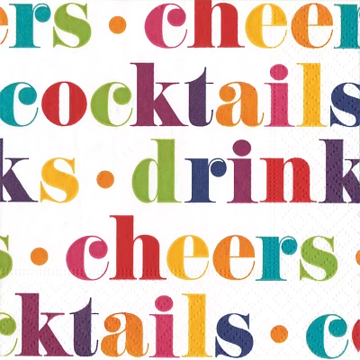 Drink Cocktail Napkins, Set of 20