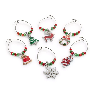 Sur La Table Christmas Wine Charms, Set of 6