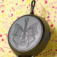 Lodge Dolly Parton Butterfly Cast Iron Skillet, 12"