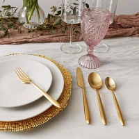 Fortessa Gold Brushed Velo Flatware Set, 20-Piece Set