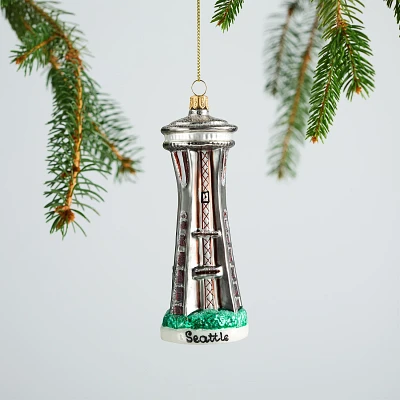 Sur La Table 2024 Space Needle Glass Ornament, 4.9"