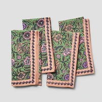 Sur La Table Garden Floral Napkins, Set of 4