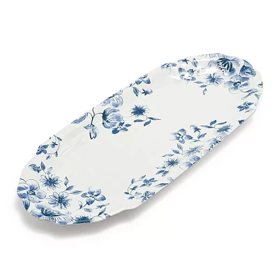 Sur La Table Blue Floral Melamine Rectangular Platter