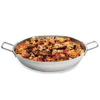 Demeyere Resto3 Stainless Steel Paella Pan, 14.8 Qt.