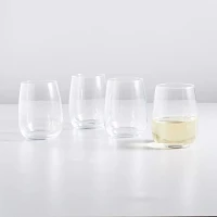 Sur La Table Bistro Stemless Wine Glasses, Set of 4