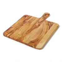 Sur La Table Olivewood Cutting Board with Handle