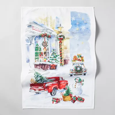 Sur La Table Jacquard Snowflake Kitchen Towel