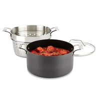 All-Clad Essentials Nonstick 7-qt. Stockpot with Pasta and Steamer Insert