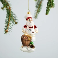 Sur La Table 2024 BBQ Santa Glass Ornament, 6.5"