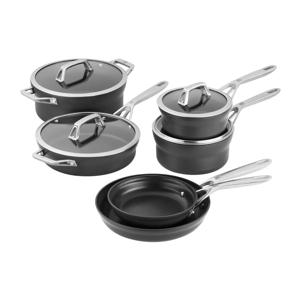 Zwilling Motion 10-Piece Hard-Anodized Aluminum Nonstick Cookware Set