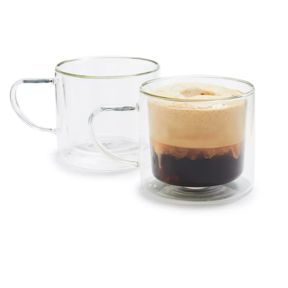 Sur La Table Doppio Double-Wall Cappuccino Glasses, Set of 2