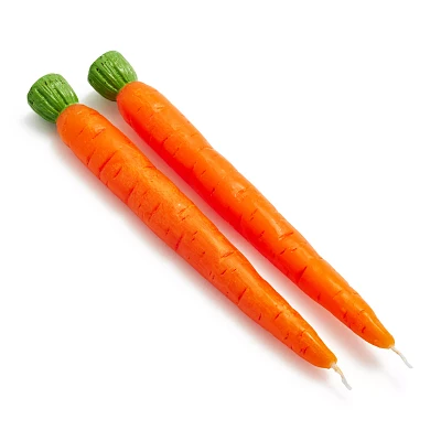 Sur La Table Carrot Taper Candles, Set of 2