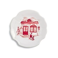 Sur La Table Snowy Lane Appetizer Plates, Set of 4