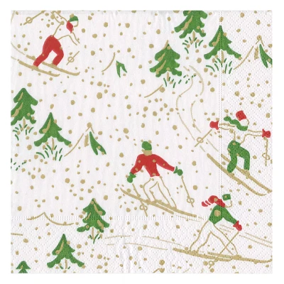 Winter Sports Cocktail Napkins, Set of 20