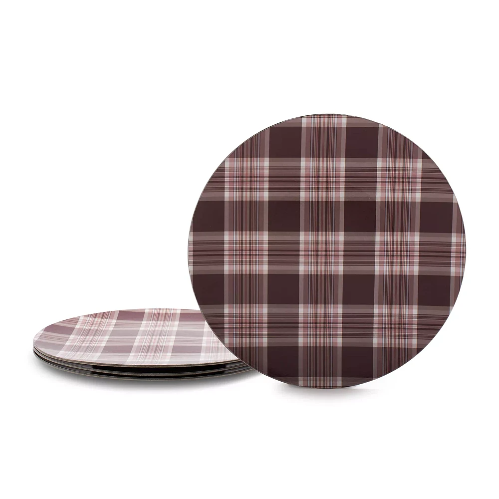 Sur La Table Plaid Chargers, Set of 4