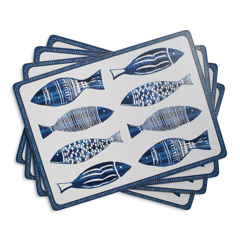 Sur La Table Fish Cork-Backed Placemats, Set of 4