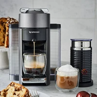 Nespresso Evoluo Deluxe by De’Longhi with Aeroccino 3 Frother, Titan