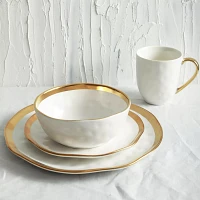 Stone Lain Florian Porcelain 16-Piece Round Dinnerware Set