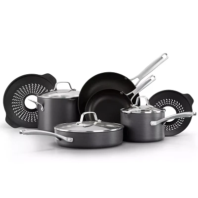 Calphalon Classic Hard Anodized Nonstick 10-Piece Cookware Set with Inserts