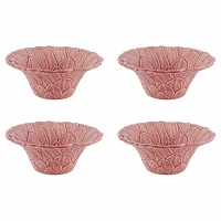 Bordallo Pinheiro Maria Flor Dahlia Bowls, Set of 4