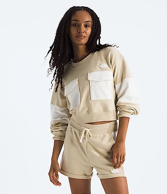 Women’s Terry Oversized Cropped Crew