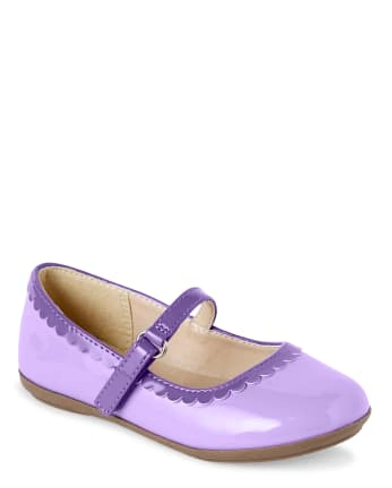 Girls Scalloped Ballet Flats - Whooo's Cute