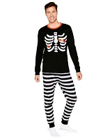 Mens Matching Family Skeleton Cotton 2-Piece Pajamas - Gymmies