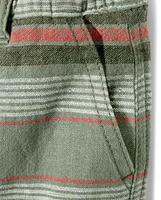 Boys Striped Pull On Shorts - Safari Camp