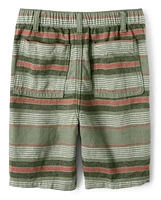 Boys Striped Pull On Shorts - Safari Camp