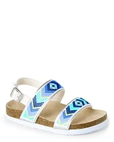 Girls Chevron Sandals - Island Getaway