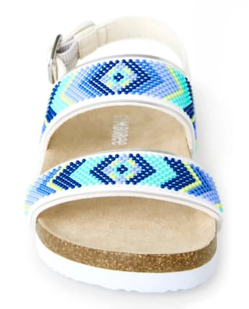 Girls Chevron Sandals - Island Getaway