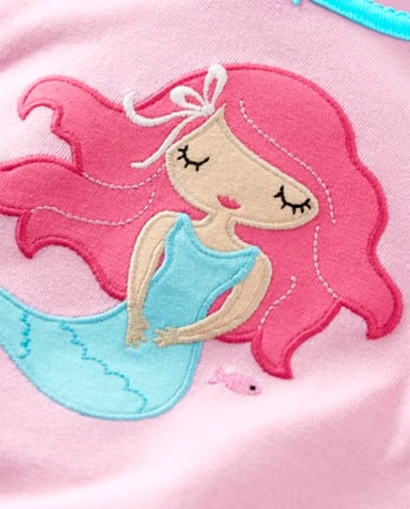 Girls Mermaid Cotton 2-Piece Pajamas - Gymmies