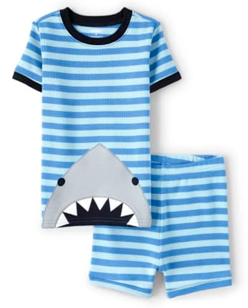 Boys Shark Cotton 2-Piece Pajamas - Gymmies