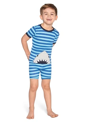 Boys Shark Cotton 2-Piece Pajamas - Gymmies