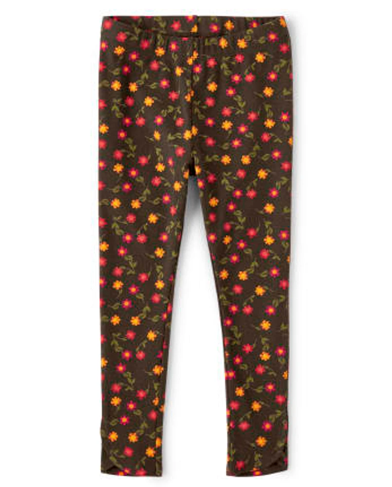 Girls Sunflower Leggings - Harvest