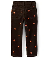 Boys Embroidered Corduroy Pants - Lil Pumpkin