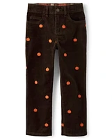 Boys Embroidered Corduroy Pants - Lil Pumpkin