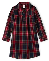 Girls Plaid Flannel Nightgown - Gymmies