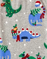 Boys Christmas Dino Cotton 2-Piece Pajamas - Gymmies