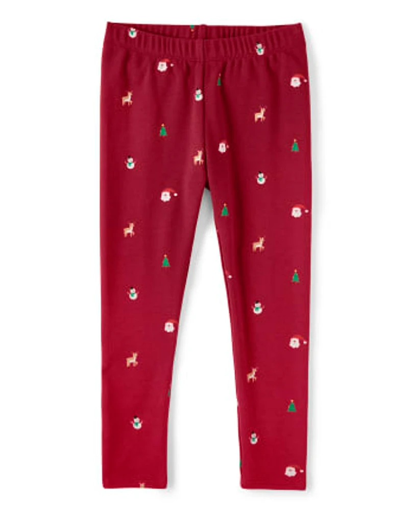 Girls Christmas Leggings - Ho