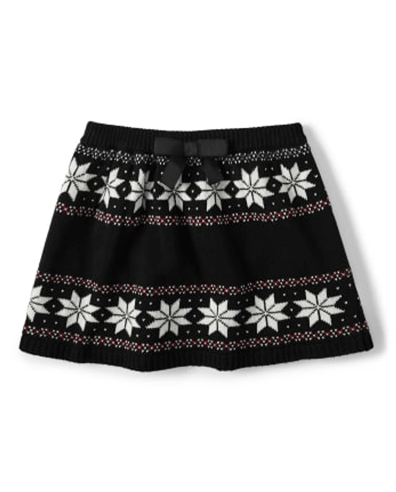 Girls Fairisle Sweater Skirt - Reindeer Cheer