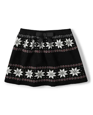 Girls Fairisle Sweater Skirt - Reindeer Cheer