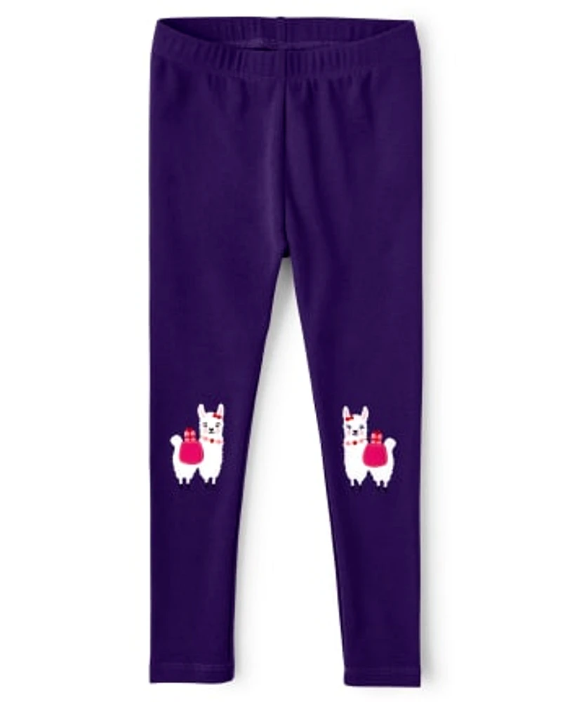 Girls Llama Leggings