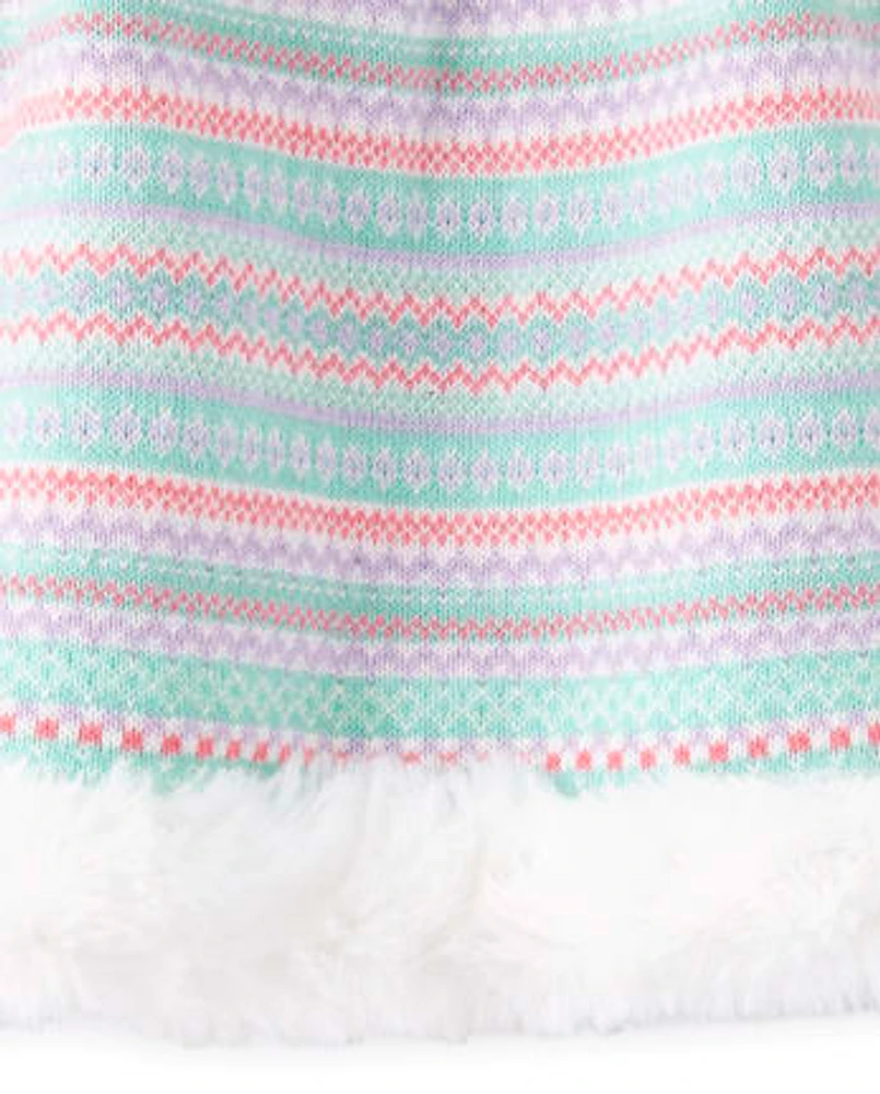 Girls Fairisle Sweater Skirt - Polar Party