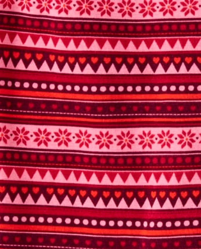 Girls Fairisle Leggings - Little Llamas