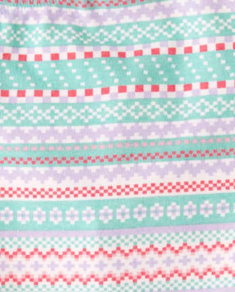 Girls Fairisle Leggings - Polar Party